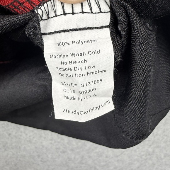 Steady Clothing Shirt Mens 2XL Black Red‎ Bowling Rockabilly Retro Made In USA - Picture 6 of 9